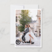 結婚式のお礼フォト 現代的 シンプル エレガント サンキューカード (正面)