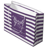 結婚式のお礼メッセージ（新婦と新郎の名前付き） ラージペーパーバッグ (正面アングル)