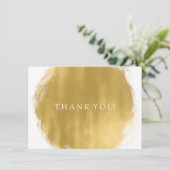 結婚式のお礼メモ ゴールドペイントスタイル サンキューカード (スタンド正面)