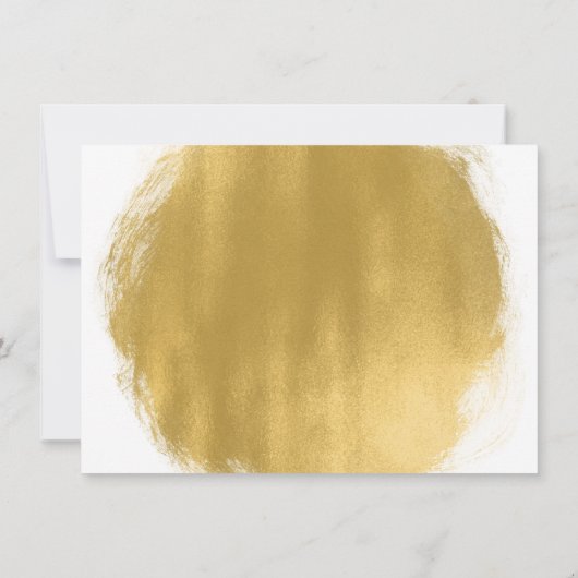 結婚式のお礼メモ ゴールドペイントスタイル サンキューカード (裏面)