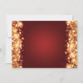 結婚式のお礼メモ スパークリングライト ゴールド サンキューカード (裏面)