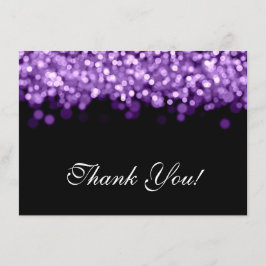 結婚式のお礼メモ パープルライト サンキューカード