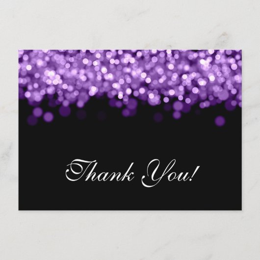 結婚式のお礼メモ パープルライト サンキューカード (正面)