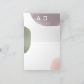 結婚式のお礼状カード、ローズウォーターカラーサークル サンキューカード (内部)