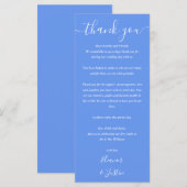 結婚式のお礼 コンフラワーブルーの名札 メニュー (正面/裏面)