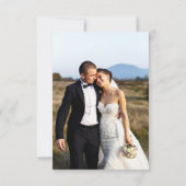 結婚式のお礼 フォト ウォーターカラー 花 サンキューカード (裏面)