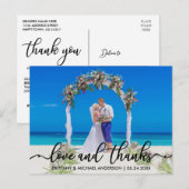 結婚式のお礼 |  フォト 愛と感謝 ポストカード (正面/裏面)