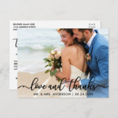 結婚式のお礼 |  フォト 愛と感謝 B ポストカード (正面/裏面)