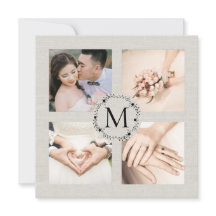 結婚式のお礼 モノグラム写真コラージュ