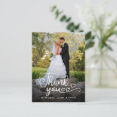 結婚式のお礼 | 写真に手書きのメッセージ ポストカード (スタンド正面)