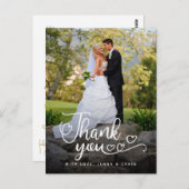 結婚式のお礼 | 写真に手書きのメッセージ ポストカード (正面/裏面)