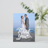 結婚式のお礼 | 写真に手書きのメッセージ ポストカード (スタンド正面)