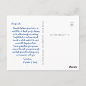 結婚式のお礼 | 写真に手書きのメッセージ ポストカード (裏面)