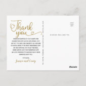 結婚式のお礼 | 写真に手書きメッセージ ポストカード (裏面)