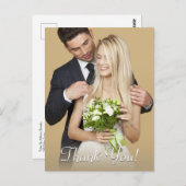 結婚式のお礼、写真＆メッセージカード（2枚目） ポストカード (正面/裏面)