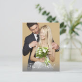 結婚式のお礼、写真＆メッセージカード Vs 3 ポストカード (スタンド正面)