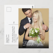 結婚式のお礼、写真＆メッセージ ポストカード (正面/裏面)