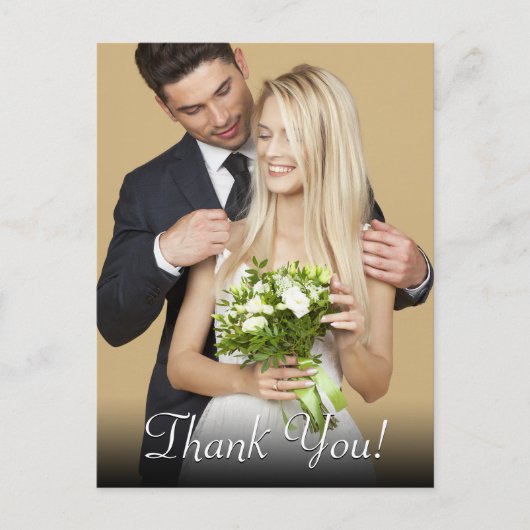結婚式のお礼、写真＆メッセージ ポストカード (正面)