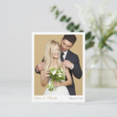結婚式のお礼、写真、名前＆メッセージ ポストカード (スタンド正面)