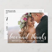 結婚式のお礼 | 愛と感謝の写真 ポストカード (正面/裏面)