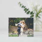 結婚式のお礼 愛と感謝の写真 ポストカード (スタンド正面)