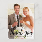 結婚式のお礼 新婦新郎の写真B ポストカード (正面)