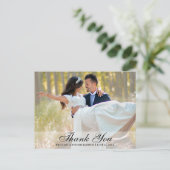 結婚式のお礼 新婦新郎 フォト ポストカード 飾 (スタンド正面)