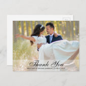 結婚式のお礼 新婦新郎 フォト ポストカード 飾 (正面/裏面)