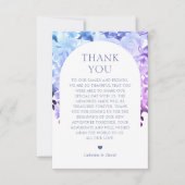 結婚式のお礼 水彩花イラスト サンキューカード (正面)