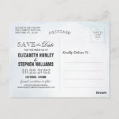 結婚式のお礼 水彩 ターコイズゴールド アゲートジオード ポストカード (裏面)