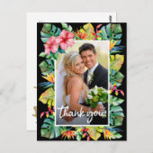 結婚式のお礼 | 熱帯の境界線の写真 ポストカード (正面/裏面)