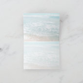 結婚式のお礼 | 現代のモノグラムビーチウェディング サンキューカード (内部)