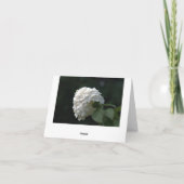 結婚式のお礼 白ライム色のハイドランジアのブランクカード サンキューカード (裏面)