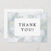 結婚式のお礼 銀白色のハナミズキの花 ポストカード (正面/裏面)