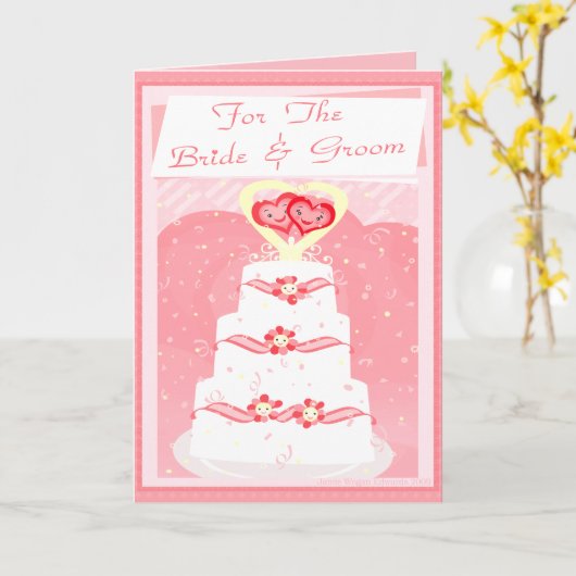 結婚式のお祝いの挨拶状 カード (黄色い花)