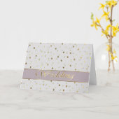 結婚式のお祝いの銀製の金ゴールドの星カード カード (黄色い花)