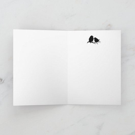 結婚式のお祝いの鳥のシルエットのドイツ語 カード (内部)