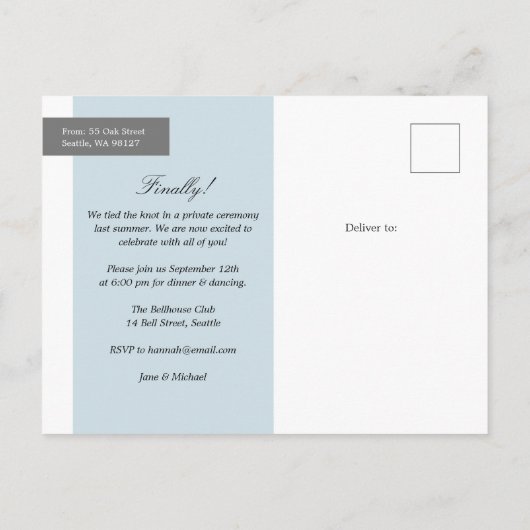 結婚式のお祝いをしよう 案内ポストカード (裏面)