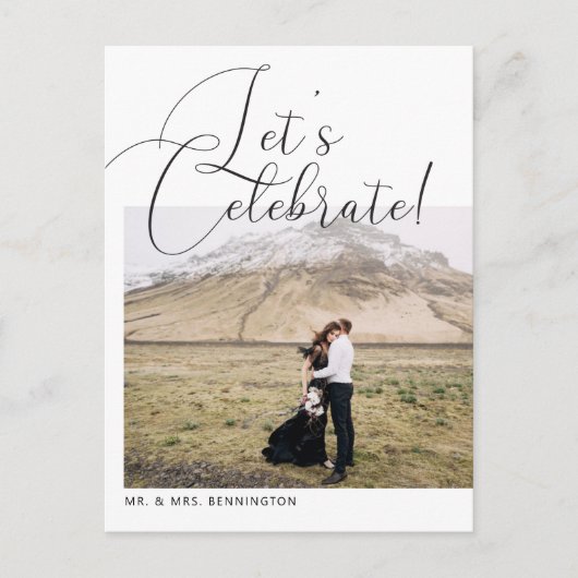 結婚式のお祝いをしよう 案内ポストカード (正面)