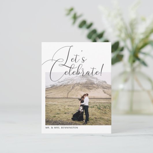 結婚式のお祝いをしよう 案内ポストカード (スタンド正面)