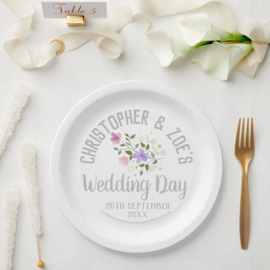 結婚式のお祝いパーティー ペーパープレート (ウェディング)