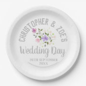 結婚式のお祝いパーティー ペーパープレート (正面)