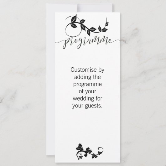 結婚式のお祝いプログラム 招待状 (正面)