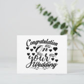 結婚式のお祝いポストカード ポストカード (スタンド正面)