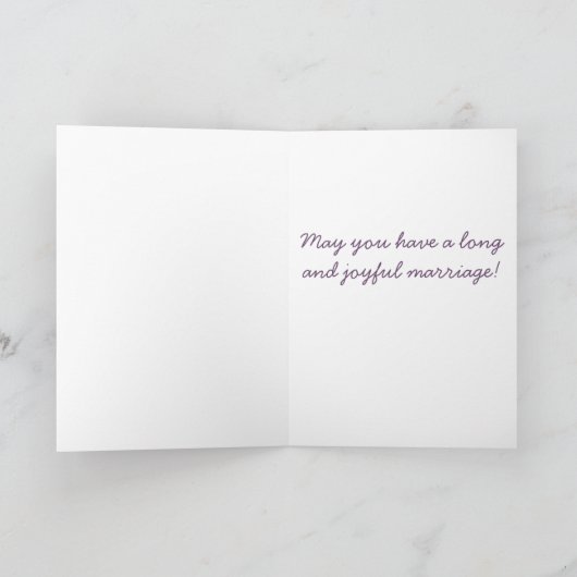 結婚式のお祝い カード (内部)