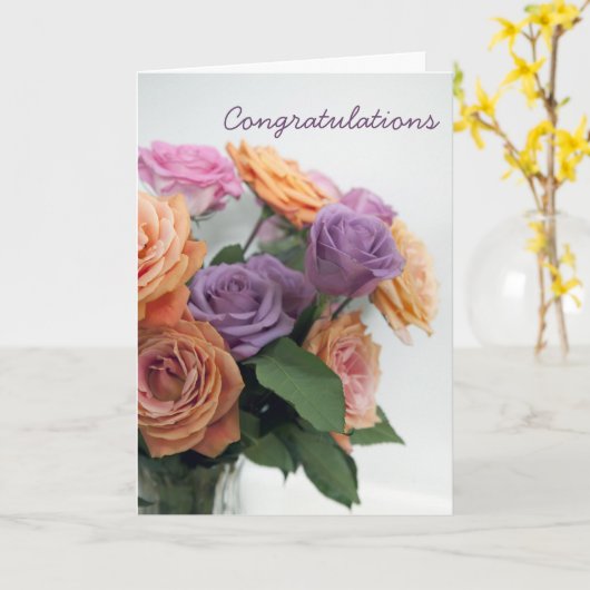 結婚式のお祝い カード (黄色い花)