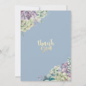 結婚式のお祝い 水彩多肉植物 招待状 (裏面)