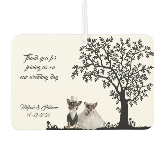 結婚式のお返し カーエアーフレッシュナー (正面)