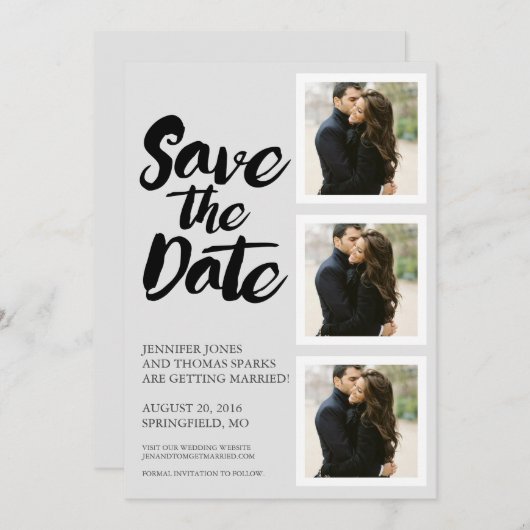 結婚式のご案内コラージュ | 結婚式 招待状 (正面/裏面)