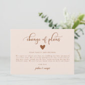 結婚式のご案内変更 プラン変更のお知らせ 案内状 (スタンド正面)